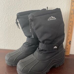 Aleader-AL19006M-Men's Black Insulated Waterproof Winter Snow Boots - Size US 11